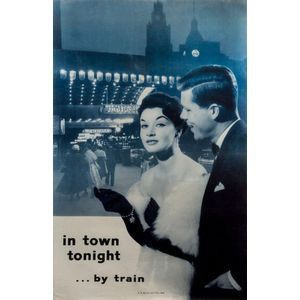 Victorian Railways Travel Poster in town tonight...by train,…
