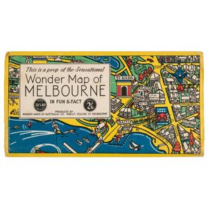 Circa 1934 'Melbourne, A Motor Manual Map', coloured lithograph…