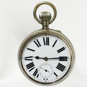 Swiss Goliath Pocket Watch with Enamel Dial - Watches - Pocket & Fob ...