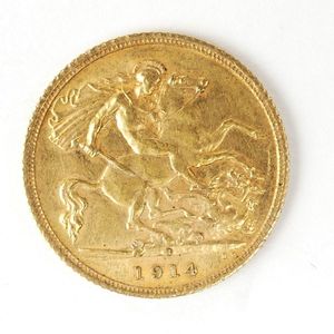 1914 Sydney Half Sovereign Gold Coin - Coins - Numismatics, Stamps & Scrip