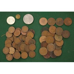 Australian & British pre-decimal copper coins and 3 others…