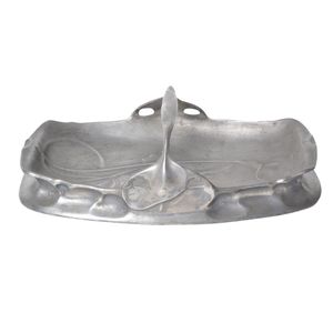 Basket centrepiece early 20th century, German Kayserzinn pewter,…
