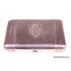 A Russian.875 silver cigarette case, circa 1899-1908, with…