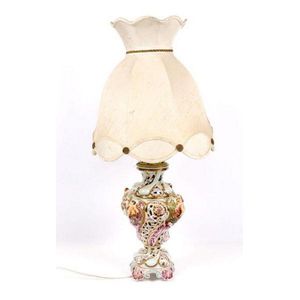 Bedside lamp. 20th century Capodimonte, ceramic with pierced…