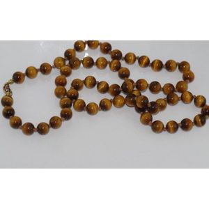 Vintage tigers eye bead necklace with 