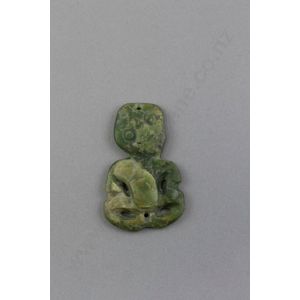 19th century pounamu hei tiki, a type I hei tiki carved in…