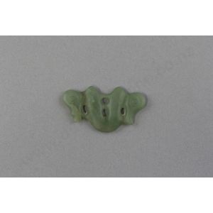 19th century pounamu pekapeka, polished tangiwai (bowenite)…