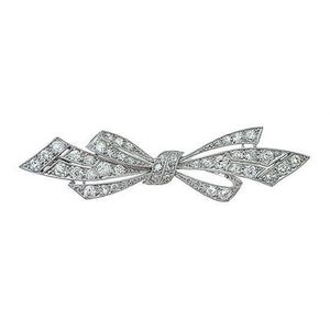 Victorian Bow Brooch, Embossed Silver Ribbon Bow Brooch, Vintage 1940s  Brooch, Retro Forties Bow 