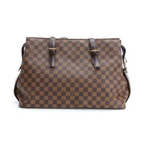 LV Checkered Leather RED  Louis Vuitton Embossed Damier Vinyl