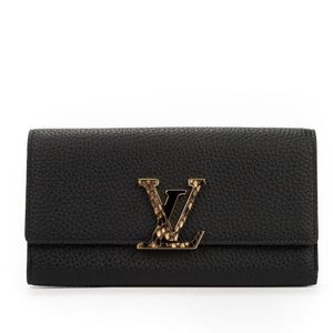 Brand New Louis Vuitton Capucines Compact Wallet in Galet Taurillon leather