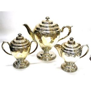 A Royal Winson by Kenson silver plate tea service, includes…