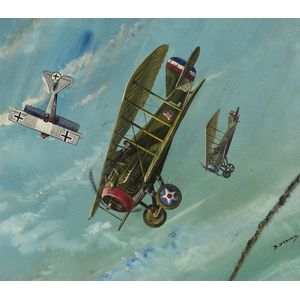 Aviation Art Duo: Dogfight Painting & Spitfire Print - Transport ...