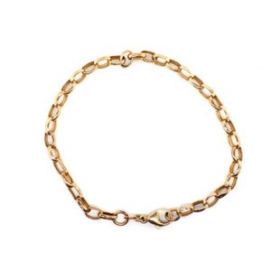 Rose Gold Belcher Chain Bracelet - 9ct, 2.8g, 18cm - Bracelets/Bangles ...