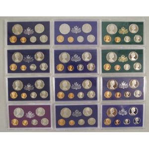 Twelve Australian proof coin year sets comprising of 2@ 1970,…