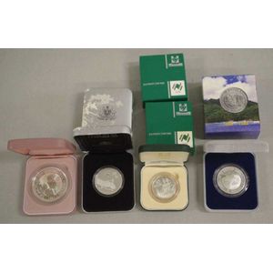 Eight RAM & Perth Mint silver proof coins comprising of 1@ 1997…