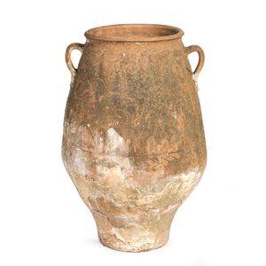 Greek Terracotta Amphora Urn With Incised Decoration - Decorative 