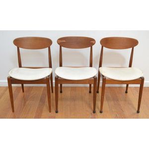 Three 1960s teak Parker dining chairs (some Losses)