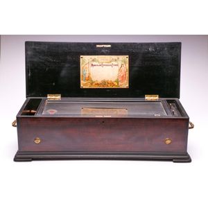 A Mandonline Expressive zither with inlaid cartouche to top,…