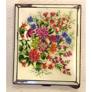 Sterling silver and enamel cigarette case, hallmarked…