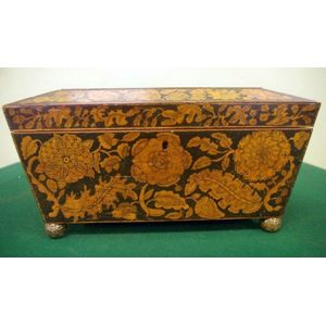 Chinoiserie Sewing Box with Black Pen Work - Boxes - Writing, Sewing ...