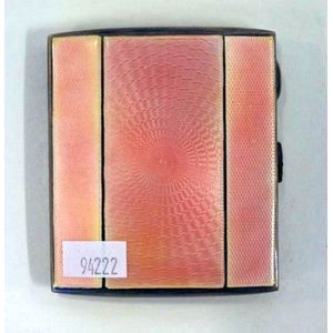 Enamel & sterling silver cigarette case, hallmarked Birmingham…