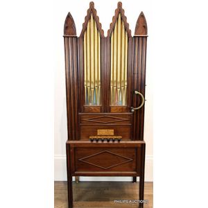 A Georgian automatic music box church organ, 1805-1822 period,…