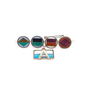 Antique Australian 9ct gold semaphore brooch with a rose gold…
