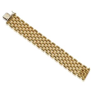Antique or later gold brick link bracelet price guide and values