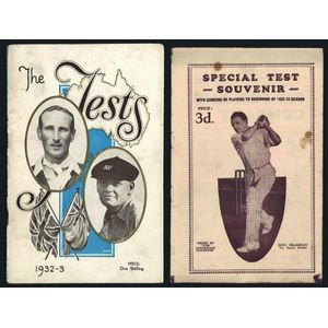 1932-33 Bodyline Tour: 'Special Test Souvenir, with Careers of…