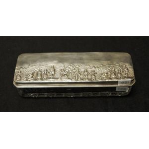 Victorian silver lidded crystal trinket box lid hallmarked for…