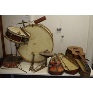 1930s Chica Gilbert's Dance Band instruments, comprising of a…
