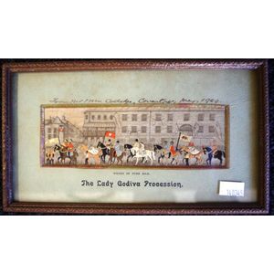 C19th 'the lady Godiva procession' stevengraph 22 cm x 12.5 cm…
