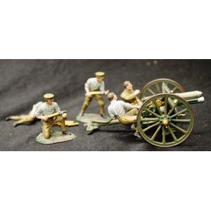 British 13 Pound Gun RHA with five man crew Britains miniature…
