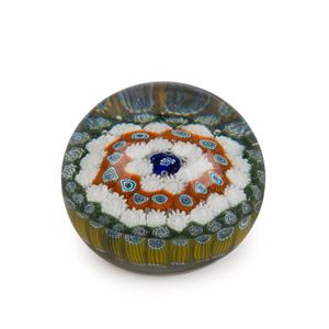 Saint Louis French millefiori glass paperweight with original…