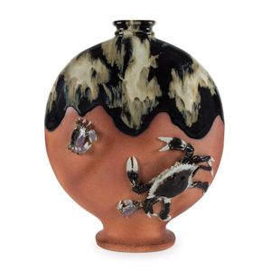 Sumida Gawa Japanese pottery vase, 38 cm high