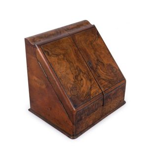 19th Century English Burr Walnut Desktop Compendium - Boxes - Writing ...