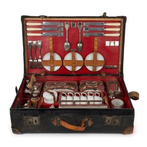 A stunning early automotive picnic set by 'Edwards & Sons,…