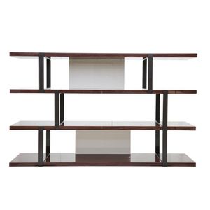 Minotti's Dalton Lacquered Wood Bookcase with Steel Supports - European ...