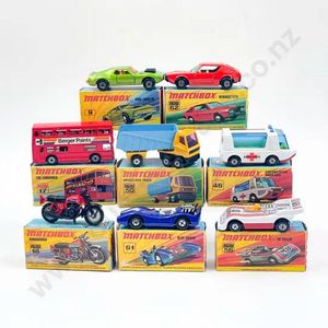 C1970's Eight boxed Matchbox 1-75 Series Models, 46, 50, 62, 17,&hellip;