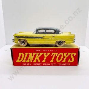 Vintage British Dinky Toys, models of cars, vans and trucks