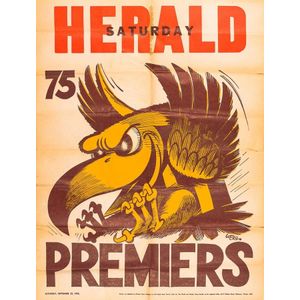 Hawthorn: 1975 losing Weg poster. Fair/good condition (minor…