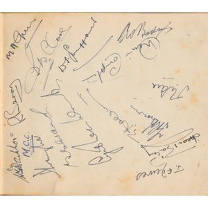 1950s autograph book, with c202 signatures, noted cricket teams&hellip;