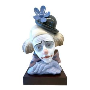 SALE Lladro, Clown Head, Orig Box Spain, Jose Puche, Retired, 5130, Stand,  Special Vintage Very Rare, Fabulous 