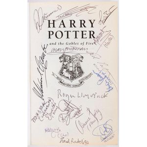 Signed Harry Potter Goblet of Fire by Cast - Books - Printed & Written