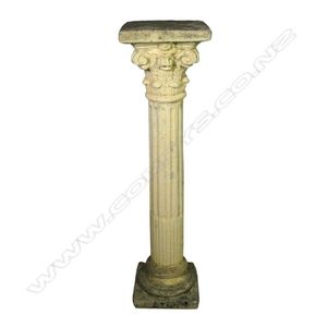 A Church Stone garden Corinthian column, traditional scroll and…