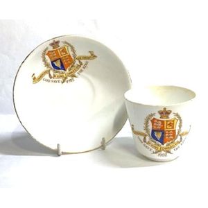 A King Edward VIII Coronation commemorative cup and saucer,…