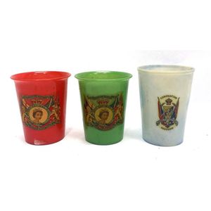 Two Queen Elizabeth II Coronation commemorative beakers, made…