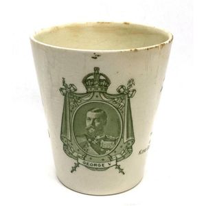 A Royal Doulton King George V and Queen Mary Coronation beaker,…