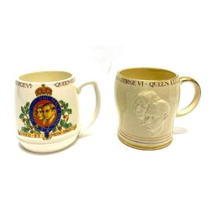 Two King George VI and Queen Elizabeth Coronation commemorative…