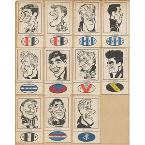 1954 Fyna Foods 'Victorian Footballer Caricatures', almost…
